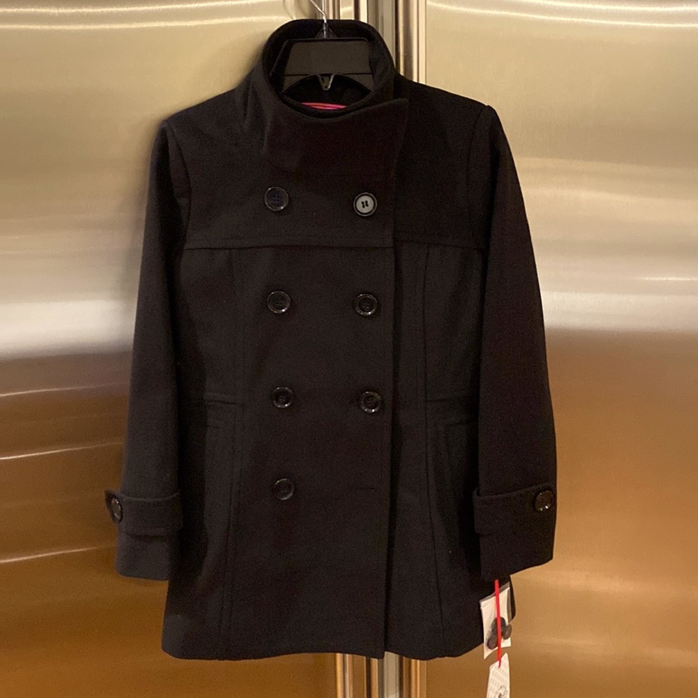 NEW - Girls black coat by Sugarfly, Size Medium